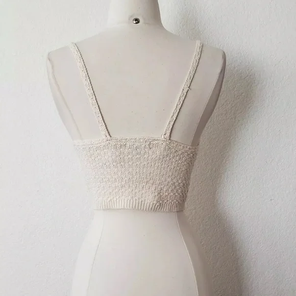 ‼️ Anthropologie Crochet Cropped Beige Boho Spring Summer Festival - Picture 3 of 5